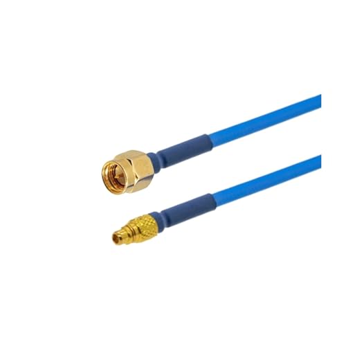 1PC SMA auf MMCX Koaxialkabel RG405 SMA-Buchse auf MMCX-Stecker Gerade/Rechtwinklig 90° Stecker Hochfrequenz RG-405 086 Jumper(SMA M to MMCX M,20CM(8inch))
