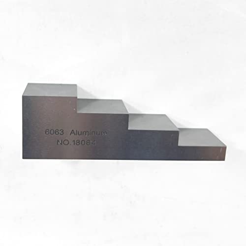 4 Step 6063 Aluminum Block de Calibración para Medidor de Espesor Ultrasónico 0.250" 0.500" 0.750" 1.000" para Pruebas NDT de Espesor y Linealidad miniatura 6
