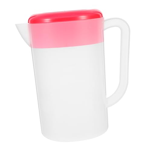 POPETPOP botella de agua fría jarra de agua con tapa delgada jarra nevera frío jarra de plástico jarra para el frigorífico jarra de agua del refrigerador jarra de té helado el plastico rojo