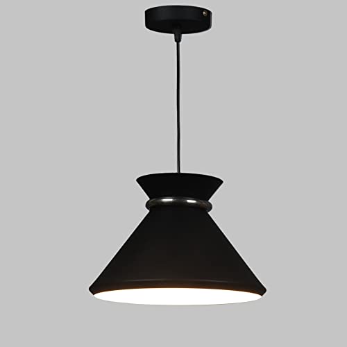 Image of MONI Lights Hanging Tulip Cone Disc Ceiling Light Lamp Home Decor Items, Hanging Ceiling Decorative Chandelier Home, Living Room, Indoor Outdoor Jhumar Lighing ML 0103BK Black(Pack of 3)