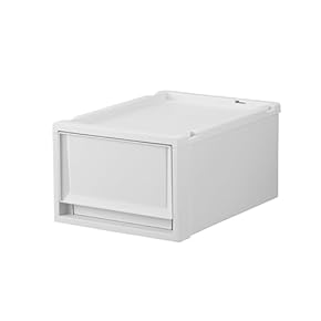 ホワイト プラスチック ストレージボックス 2個 ホワイト