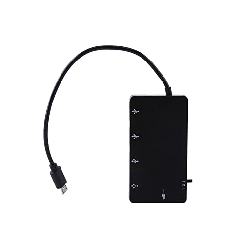 01 02 015 Micro USB OTG Charge HUB, Micro USB Hub OTG Adapter, Teclado Cable de Carga USB para...