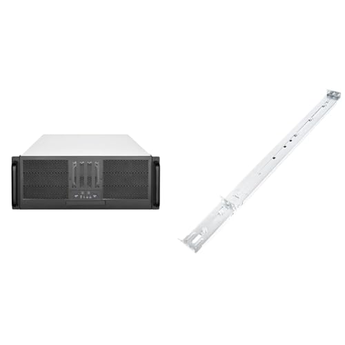 【セット買い】SilverStone ラックマウントサーバーシャーシ 4U SSI-CEB ATX対応 PCケース SST-RM41-506+Silverstone ラックマウント用スライド式レールキット SST-RMS06-22