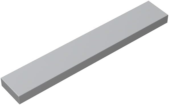 Miniatura 1 de WEBRICK Azulejo clásico a granel, 1 x 6, 100 piezas gris claro, compatible con piezas y piezas Lego 6636 (color gris claro)