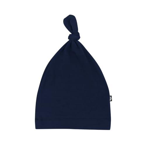 KYTE BABY Unisex Rayon Made from Bamboo Baby Beanie Soft Knotted Cap, 0-3 Months, Navy