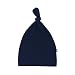 KYTE BABY Organic Bamboo Rayon Baby Beanie Hats - Super Soft Knotted Caps Available in Pattern and Solid Colors (0-3 Months, Navy)