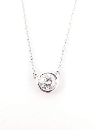 0.25 Ct Diamond by The Yard 14k White Gold Necklace