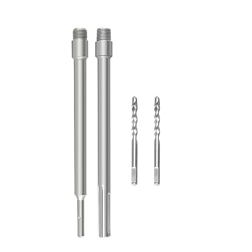 CPROSP 2pcs SDS Plus & Max Shank and 2 pcs Drill Bit, Just as Supplementary for CPROSP's Concrete Hole Saw Kit