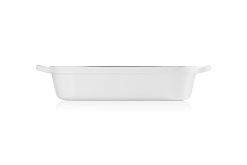 Image of Le Creuset Enameled Cast Iron Rectangular Roaster, 5.25 qt., White | 5.25 qt. (9.8 inch x 13 inch)