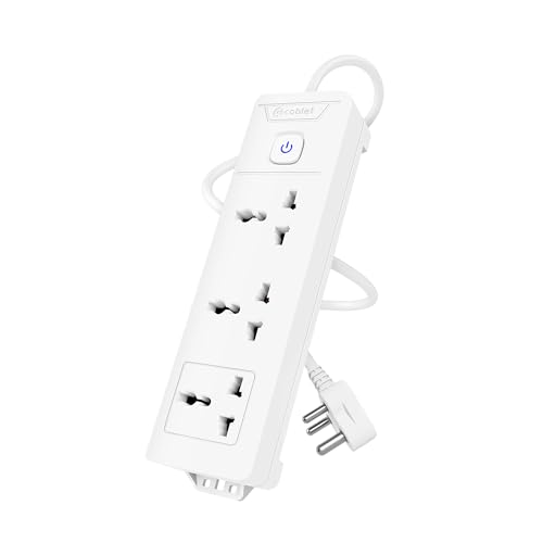 Image of Cablet Extension Board 1.8 Meter Cable, 2500W 10A, 3 Universal Multi Plug Socket, Master Switch, 1.8 Mtr Heavy Duty Cord, LED Indicator, Power Strip for Home Office