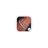 Morfetto 3Pcs Pulsera Hombre Acero Inoxidable No Se Empañan Cadena Set de Pulseras Hombre Oro Plata Robusto Brazalete Cadena Cubana Eslabones Caja Figaro Cómodo Regalos para Hombres BS-21