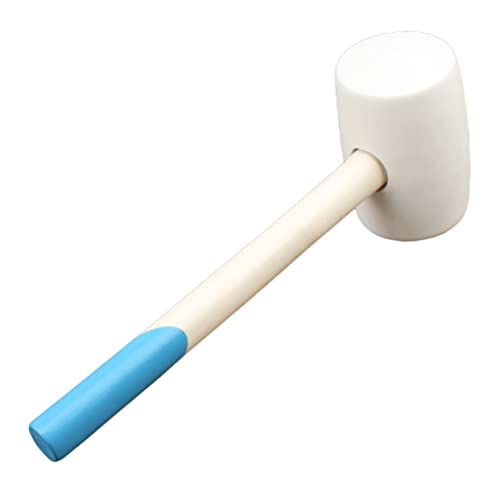 HOLIDYOYO 16Oz Tile Installation Hammer Rubber Mallet with Wooden Handle Durable Shock Resistant Tool for Decorating Minimizes Surface Damage for Tile and Home Renovation