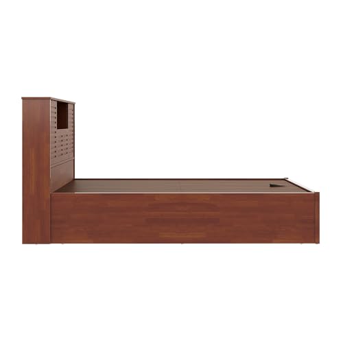 Image of Wakefit Bed | Queen (78 X 60) Sheesham Wood Bed Hydraulic, 3 Year Warranty | - Aquari - Golden Brown