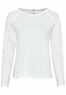 Casual long-sleeved shirt made from 100% cotton Lightweight sweat replacement Comfortable to wear thanks to loose fit Wide V-neck with cut edge Soft feel