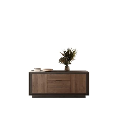 Web Convenienza Madia con 2 Ante e 3 Cassetti Made in Italy – Credenza Contenitore Collezione Sky per Soggiorno Cucina Ingresso Sala da Pranzo Mobile Design Moderno Originale - Lava/mercure