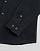 AmazingSea Boys Dress Shirts Long Sleeve, Kids Boys Black Button Down Shirt Wrinkle-Free for Formal & Casual (Size 6, Black)