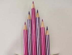 Image of NOZOMI Medical council approved colors Hematoxylin & Eosin Pencil Set - 1 Violet, 1 Lilac + 1 Eraser | Medical Lab Use | Smooth Writing, Durable Tips | Drawing Pencils