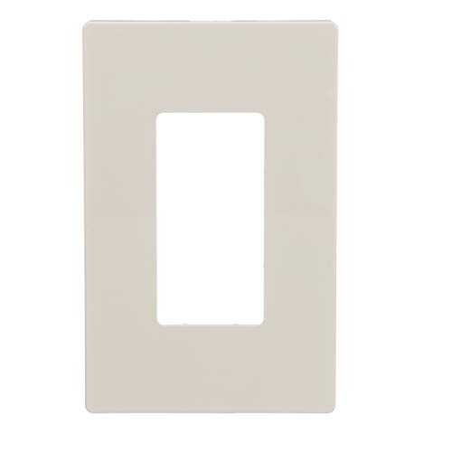 Image of Eaton PJS26LA Decorator Screwless Wallplate, 1-Gang, Light Almond
