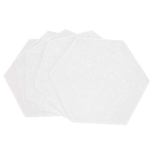 Paneles acústicos de absorción 5 piezas para aislamiento acústico de paredes, alfombrillas de insonorización para teatros en casa, estudios y guarderías, fibra de poliéster de alta densidad con respaldo adhesivo, color blanco miniatura 1