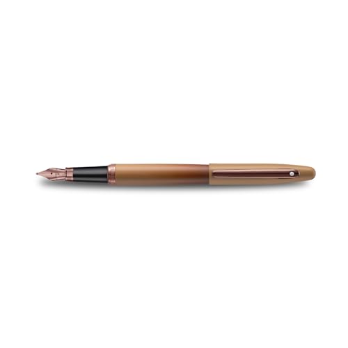 Sheaffer VFM 9428 Coffee Edition Matt Brown Fountain Pen with Regal Brown PVD Trims - Medium