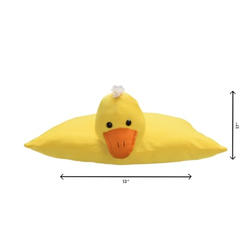 Image of Ultra 17 inch Duck Fully Stuffed Premium Soft Plush Folding Cushion Pillow for Kids in Yellow | Snuggling and Playtime | Animal Toy | Birthday Gift | Anniversary | Christmas | Diwali | Home Decor