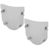 MorningRo 2 Pack Drainage End Caps for Driveway Channels White Plastic Drain End Caps Easy to Install Idea for Driveway and Landscape Drainage Systems