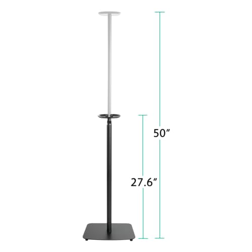 ynVISION.DESIGN Adjustable Floor Stand Mount Compatible with SONOS Era 100 and Era 100 SL | Black Brackets | Adjustable from 27.6" - 50" | Pair (2-Pack) by ynVISION.DESIGN - Used condition - US$49.12