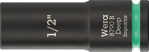 Wera 8790 B Impaktor Deep Bussole con attacco da 3/8, 1/2 x 63 mm