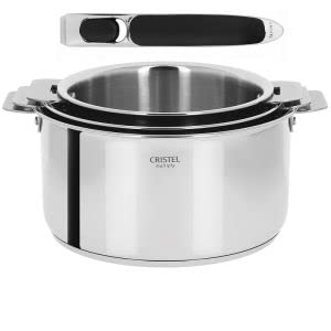 Lot de 3 ventouses amovibles Casteline 16 à 20 cm + 1 manche ZENITH 03