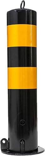 GHHVFEC 5-Pack Round Movable Parking Bollards - Weather-Resistant Safety Posts for Driveway Bers Private Parking & Road Protection