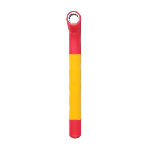 Image of STANLEY STMT77751-23B VDE Insulated Box End Wrench 12mm, Ideal For Repair Of Electric Vehicles, Red and Yellow