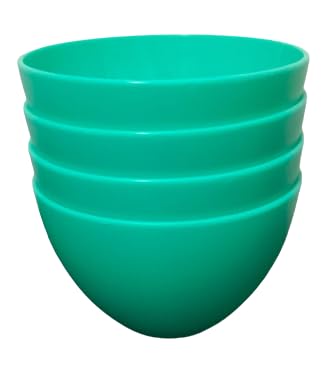 MOXWARE Modular BPA Free Plastic Mixing and Serving Bowls Set for Cereal, Salad, Rice, Soup, Pasta, Snack, Dishwasher & Microwave Safe, 750 Ml – 13 x 13 x 8 cm (Blue)