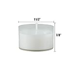 Stonebriar 96 Count White Unscented Smokeless Long Burning Clear Cup Tea Light Candles with 6 to 7 Hour Burn Time - Image 5