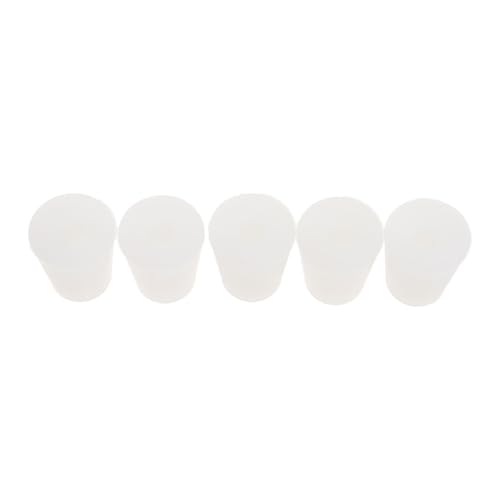 Holibanna 5pcs Food Grade Silicone Tube Plugs 8mm Hole, Solid Tapered Sealing Caps for Laboratory Use and Industrial Sealing