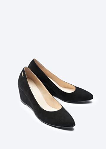 VISCATA Verona Women's Suede Wedge, Spain Handmade Casual Pump Comfortable Shoes with a Sturdy All Natural 2.5” Wedge. Made with Cushioned Leather Insole and Lined with Premium Leather4