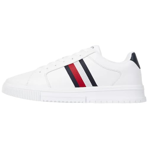 Tommy Hilfiger Supercup LTH Stripes ESS, Zapatillas Hombre, White, 40 EU
