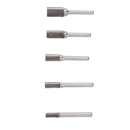 Set de 5 fresas de carburo con corte simple para grabado y pulido miniatura 6