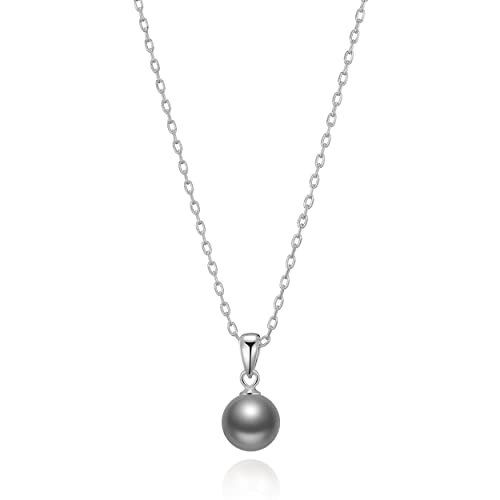 Collier de perles de coquillage gris en argent sterling Philip Jones