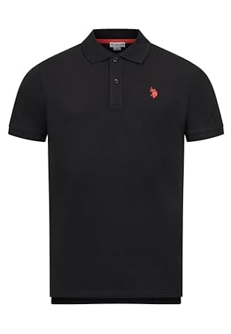 U.S. POLO ASSN. Koszulka polo męska (rozmiar S-3XL) Basic z krótkim rękawem P001, czarny, czerwony, L