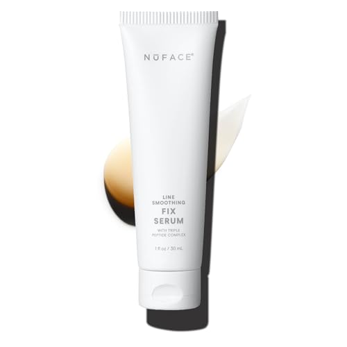 NuFACE FIX Serum - Line Smoothing Conductive Serum for Microcurrent with Triple Peptide, Hyaluronic Acid & IonPlex to Hydrate, Brighten and Enhance NuFACE Microcurrent Device Results (1 oz)