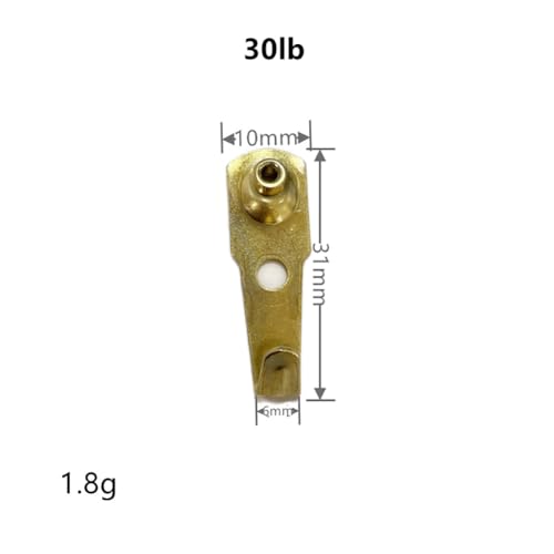 Image of 30 Pcs 30 LB Metal Picture Hanging Hooks Wall Mount Picture Hangers Heavy Duty Photo Frame Hangers Photo Hanging Hardware Multipurpose Painting Hang Hooks with 30 Pcs Nails
