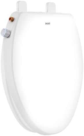 Non-Electric Elongated Bidet Toilet Seat with Dual Nozzle - Front & Rear Wash, Quiet-Close Lid, Adjustable Pressure, Easy Installation, Hygienic Fresh Water Bidet (Elongated)