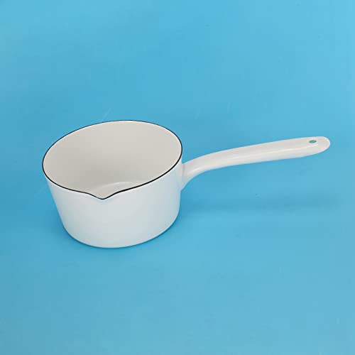 Stewpan de cerámica de 1.3L y cazo de leche japonés con mango para cocinar 3