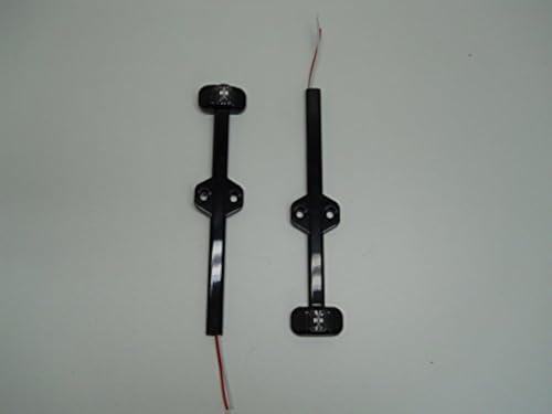 TecNiq 1 Pair Red Amber Trailer Fender Marker Light Black Case LED Clearance