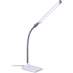 daylight UnoPro Table – Nieuw, 6.000 K LED’s, 1,150 Lux, 4 helderheidsniveaus, anti-verblindende schaduw, flexibele arm, draaiende kop joint – ideaal voor naaien, lezen, ambachten – wit