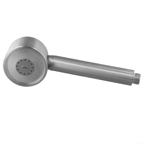 Fauhapyway Ducha de mano de acero inoxidable de alta presión, 3 tipos de pulverización, panel de salida de ahorro de agua, agarre antisobrecalentamiento, conexión G1/2, se adapta a la mayoría de