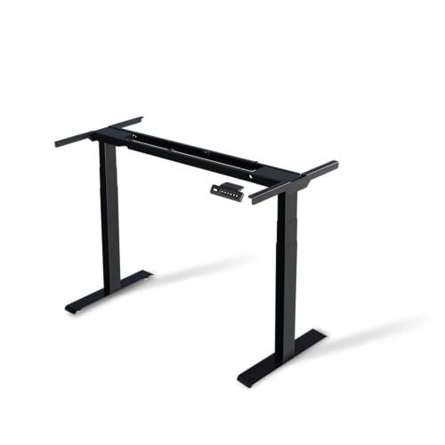 Image of ErgoYou - Electric Height Adjustable Standing Table - Dual Motor 3 Stage - 125 Kg Max Weight Capacity - E15 Series - Ergonomic Sit Stand Computer Desk (Only Frame)