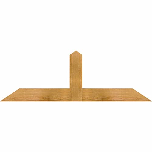 Ekena Millwork 48"W x 16"H x 2"D x 4"F, 8/12 Pitch, Portland Rough Sawn Timber Gable Bracket, Western Red Cedar