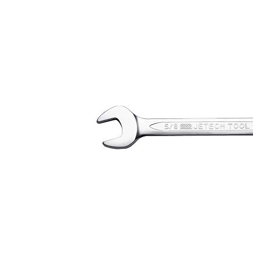 Image of Jetech 5 /8 inch Combination Wrench, SAE 12-Point Chrome Vanadium Steel Spanner, Industrial Grade with 15-Degree Offset, Sand Blasted Finish, Heat-Treated Forged Tool