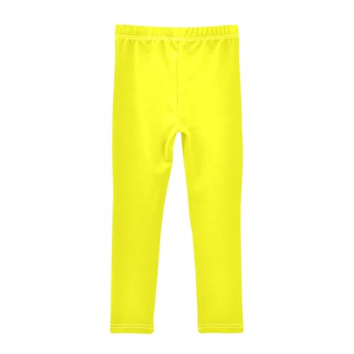 Little Big Girls Leggings Yellow Tights Trousers Dance Pants Yoga Leggings Pants Stretchy Leggings, 4T2